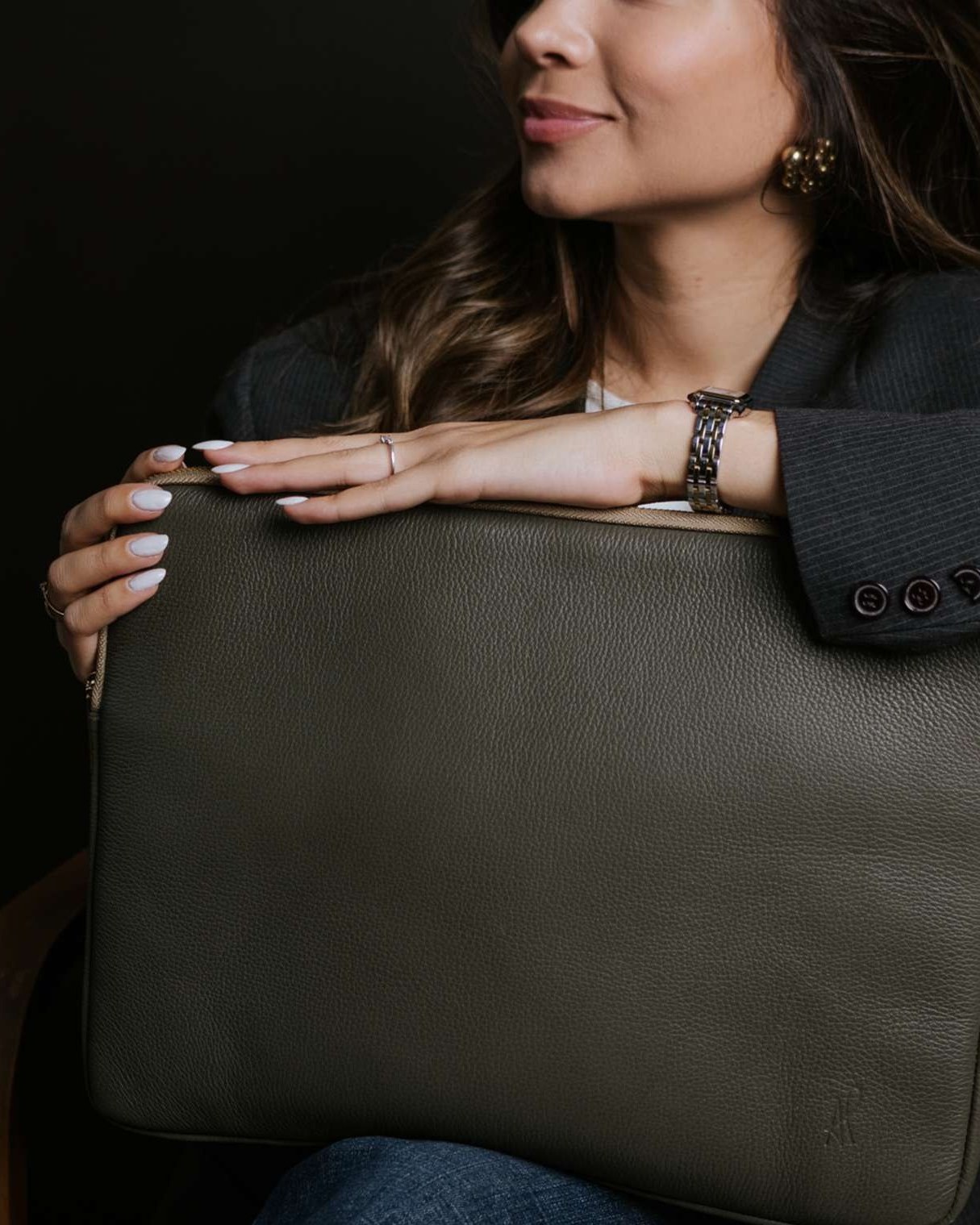 Case Slim (Note/MacBook) em couro legítimo