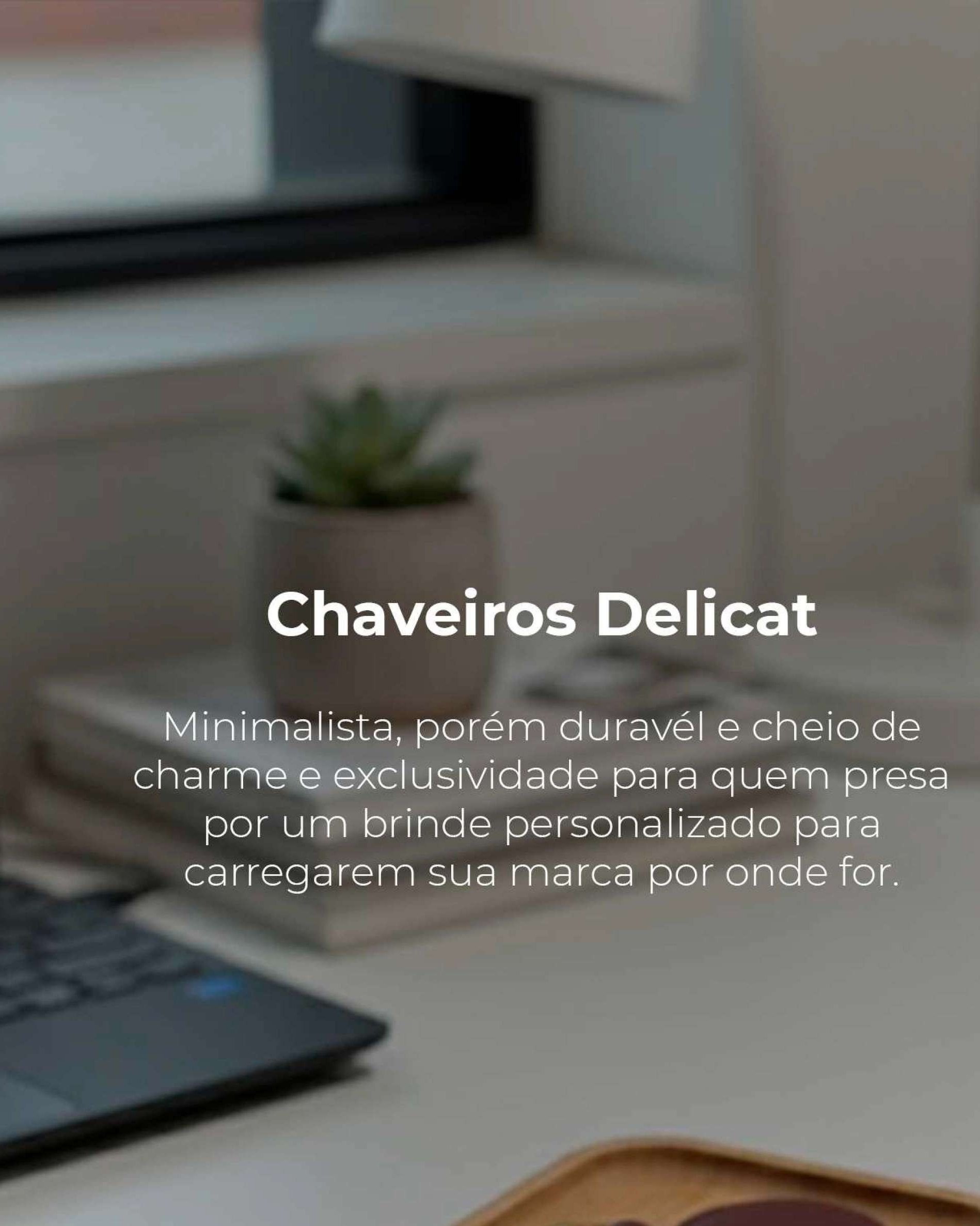 Chaveiro Delicat Redondo em couro legítimo